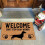 Αστεία πατάκια υποδοχής Crazy Dogs Don't Step On My Wiener Front Door Mat Χαλί εισόδου Εξωτερικό χαλί 1