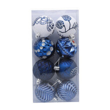Christmas Ball Ornaments Blue White 8 pcs 2.36 inch
