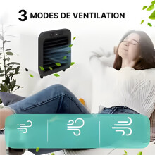 Portable USB Chargeable 3 Gear Air Conditioner Cooler Fan Air Conditioner Air Cooling Office Desktop Fan Parts