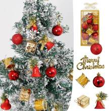 Red Christmas Ball Ornaments Foam 12pcs