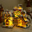 Kerstdorp huisje van hars, decoratie (1 stuk) 5