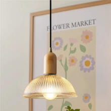 Lampade A Sospensione In Stile Nordico Retrò In Legno per Sala da Pranzo e Camera da Letto - Elegante Lampada A Sospensione In Legno Naturale