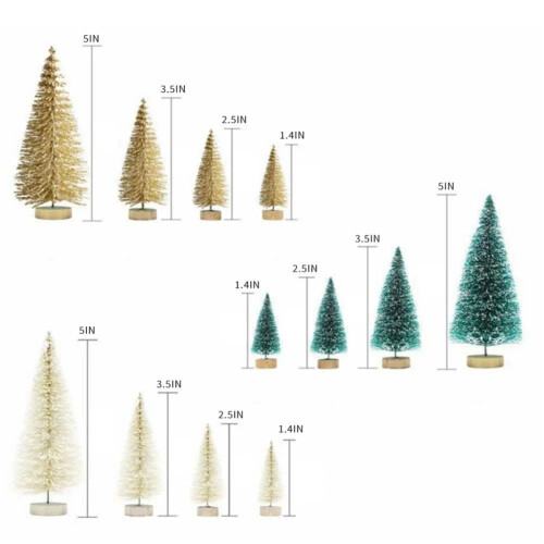 Christmas Tree Decoration Set Blue Green Tassels 8 pcs 2
