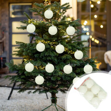 Viflosae Christmas Ball Ornaments Macaron Gold Dust Frosted