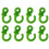 8pcs Monkey Tail Stabilizer for Compound Bows, Superior Noise Reduction, Soft Silicone, Black Green 1