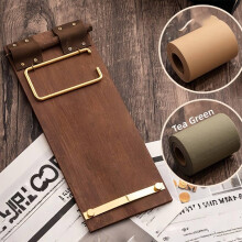 Prancheta para Pendurar, Rolo de Papel Recarregável com Cortador, Inclui Caneta de Madeira para Cozinha, Etc. (Verde Chá)