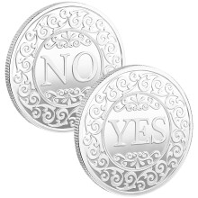 Yes/No Flipping Challenge Coins Antique Alloy 4cm 4pcs