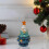 Ceramic Christmas Tree with LED Lights Blue 5