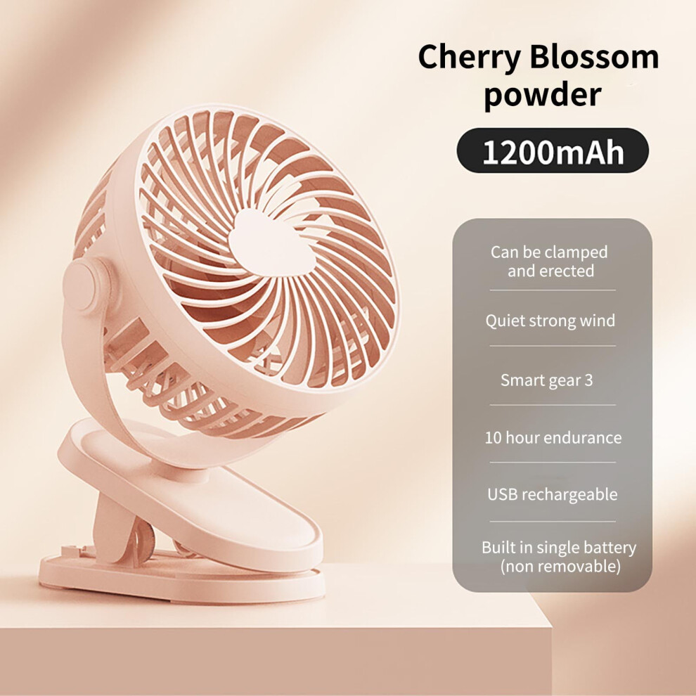 Aurigate Mini Portable Usb Clip Fan Ultra-Quiet Compact 969218166994