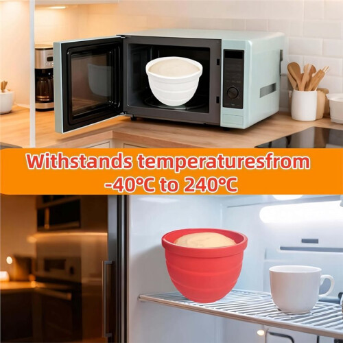 Silicone Bowl Liners for 5 Qt  Mixers, 3 Liners with Lids