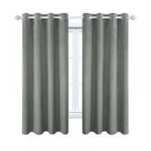 Long Eyelet Top Room Darkening Curtains 2 Panels