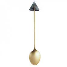 Coffee Stirring Spoon Acrylic Gold-Plated Geometric 304