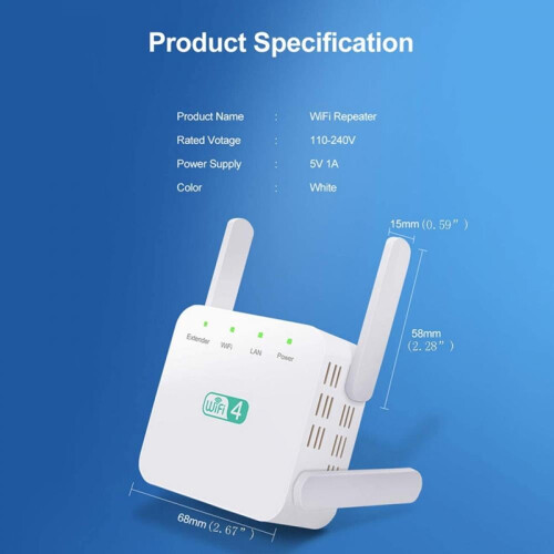 Extensor WiFi de doble banda 1200 Mbps 2