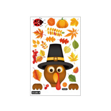 Autocollant récolte de Thanksgiving citrouille feuille d'érable 1 pièce