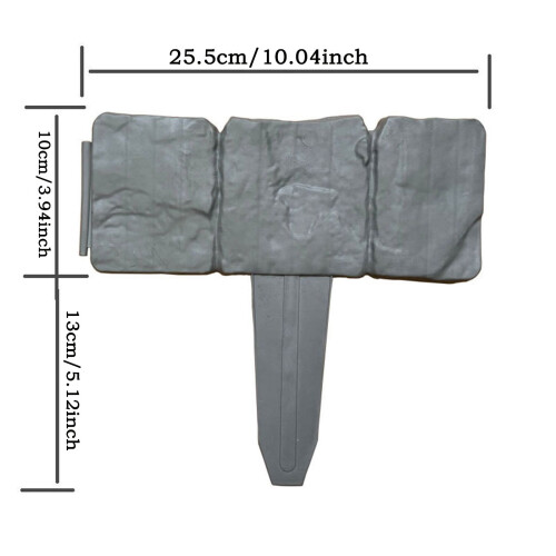 Garden Border Edging Grey Stone Effect 20 pcs 2