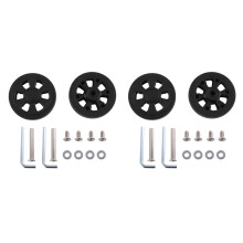 60mm x 12mm Luggage Wheels Replacement Wear Resistant Environmental Protection PU Suitcase Wheels BlaCk 2Pair
