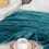 Leott Fleece Throw Blanket Stone Blue Green Polyester X1 7