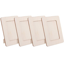 Wooden Photo Frame Blank Unfinished 4 Pieces