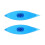 Blue tatting shuttles set for DIY lace making 2 pcs 1