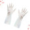 Γάντια πλυσίματος πιάτων από καουτσούκ, αδιάβροχα, μέγεθος S, λευκά, 2 ζευγάρια 3