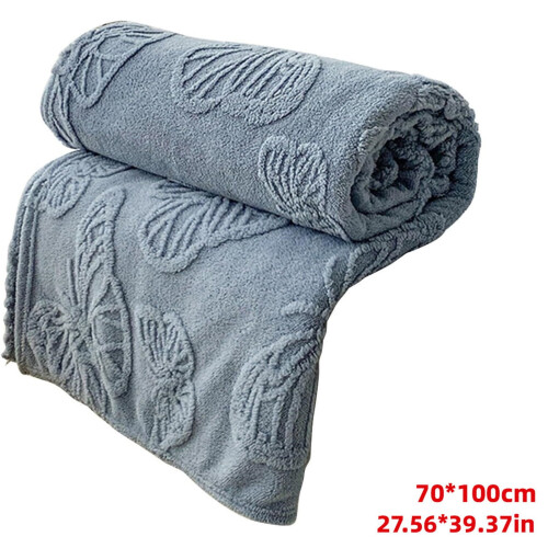 Polyester Blanket Taffeta Butterfly Pattern Fog Blue 70x100 2