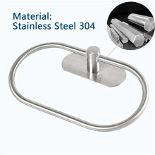 Handdoekhouder van Roestvrij Staal, Zelfklevend, Handdoekrek voor in de Badkamer, Washandhouder, Ringrail, Opbergaccessoires voor in de Keuken C