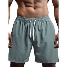 Men'S Quick Dry Elastic Waist Drawstring Loose Fit Athletic Gym Shorts Army Green M