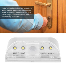 Lampe de Serrure de Porte avec Détecteur de Mouvement Infrarouge LED pour Déverrouillage par Contact Humain, Sans Fil, pour la Maison et le Salon