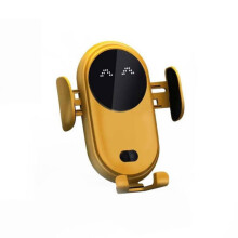 Trådlös billaddare, 10W snabbladdande telefonhållare, automatisk fastspänning för vindruta/instrumentbräda/ventilation, kompatibel med iPhone