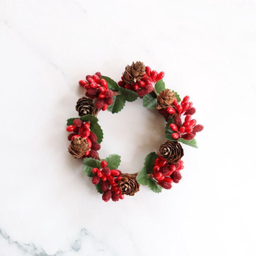 Juleudsalg! Lysringe Julepynt Tebladslysring Servietringe Hjem Fest Halloween Jul Bryllup 2