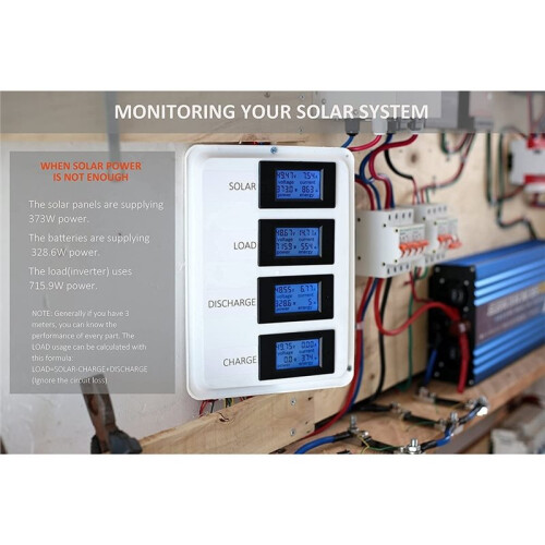 8-100V 0-100A LCD Display Digital Current Voltage Power Meter Multimeter Ammeter Voltmeter with 100A Current Shunt