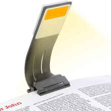 Lampe de lecture LED rechargeable USB avec pince et 4 niveaux de luminosité