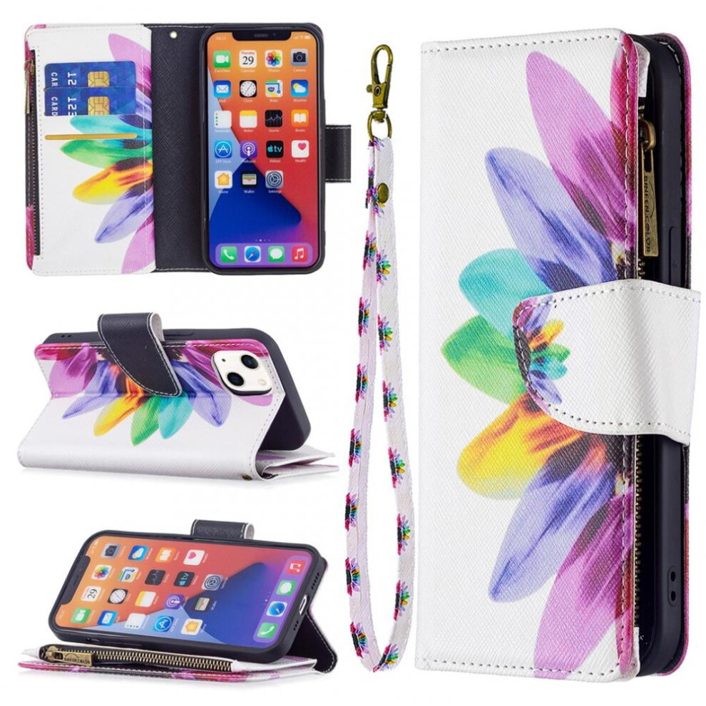 Iphone 13 Leather Wallet Case With Magnet Closure And Card 9314556575761