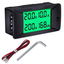 Peacefair Multifunction Battery Monitor Meter Display Digital Current Voltage Solar Power Meter Multimeter Ammeter Voltmeter