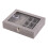 Velvet Ring Organizer Box with Clear Cover Grey 2