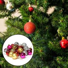 Lake Blue Christmas Balls Ornaments 24 pcs