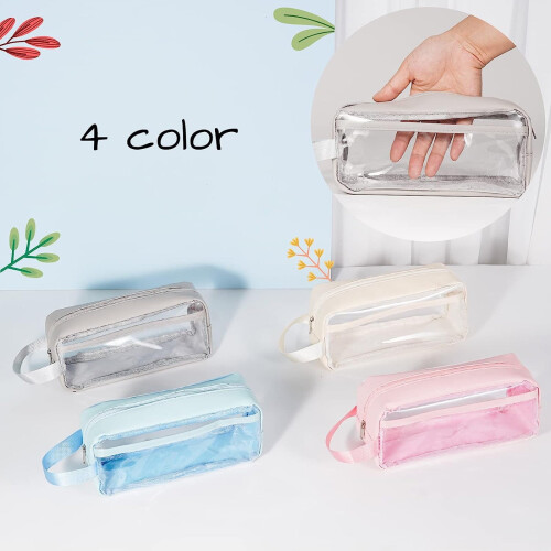 Avtoify transparent pencil case blue large capacity 2