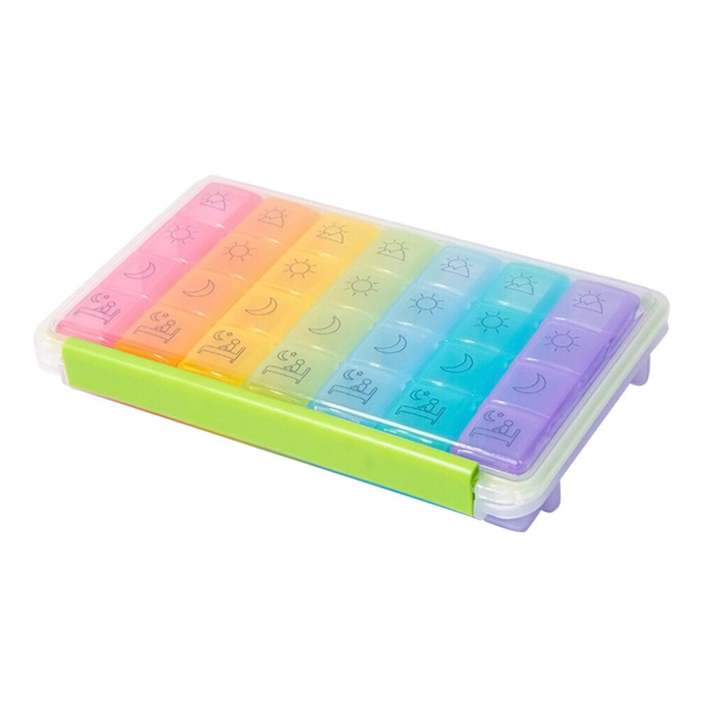Pill Organizer Plastic 7-Day 28-Cell Weekly Case