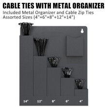 Cable Tie Holder Wall Mount Storage Rack Organizer Fit Workshop Shed Garage Home Fit Various Lengths Zip Tie