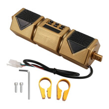 Motorcycle MP3 Player Handlebar Speaker Music FM Radio Waterproof Adjustable Bracket Bike Audio Stereo 12V