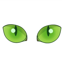 Reflective Green Eyes Toilet Sticker, Night Safety Warning, Self-Adhesive Waterproof Decal