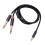 Jacenvly 3.5mm to 6.35mm mono stereo Y-cable 1 pack 6