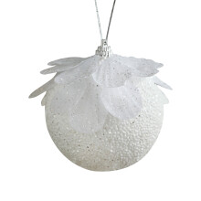 Viflosae Foam Christmas Balls White Tree Ornaments 12pcs