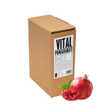 PRESSUICE - Fresh Vital Pure Pomegranate Juice not from concentrate - 1 carton 3 liters - Fruit Juices NFC - Natural Pressed Semi Sweet Drink - No ad