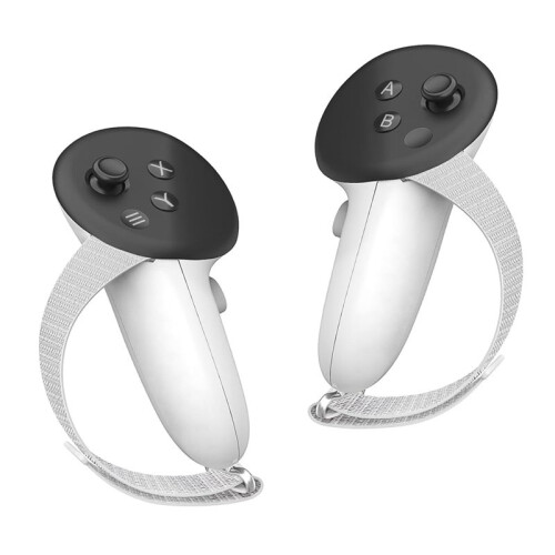 Controller Grips Cover Compatible with for Meta Quest 3S/Quest 3 Accessories, Adjustable Knuckle Straps Fits Most Hands