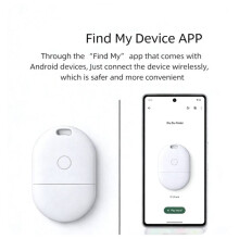 Tag Tracker Search Locator Air Tags for Find My Device Anti Lost Finder Item Key Pet Wallet White