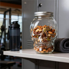 Skull Storage Jar, Spice Jars with Lids, Skull Jars with Lids for Spices, Skulls Canister for Home Decor