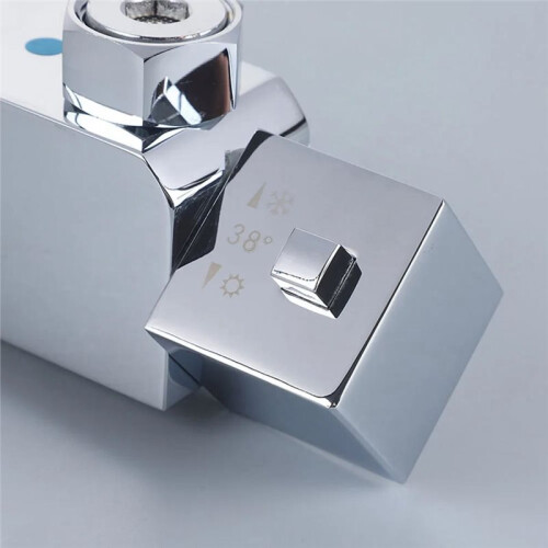 1Pair Square Shower Temperature Control Handle Knob Thermostatic Handle Brushes Bathroom Cleaning Tools Home Improvement