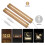2PCS LED Wood Light Display Rectangular Crystal Wooden Lighted Base Stand 5.2mm Through-Slot with Colored Lights 1