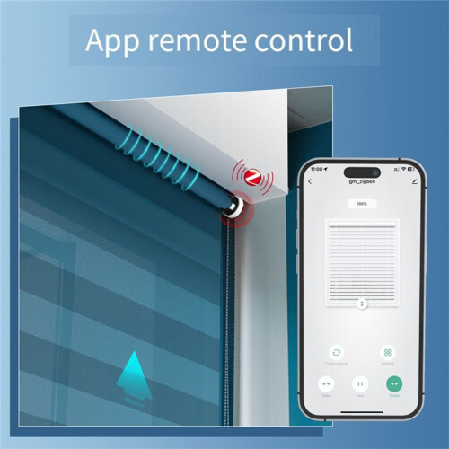 Tuya Zigbee Automatic  Zigbee Roller Shade Blinds Motor for 38 mm Tube Remote Control Work with  Life Home A
